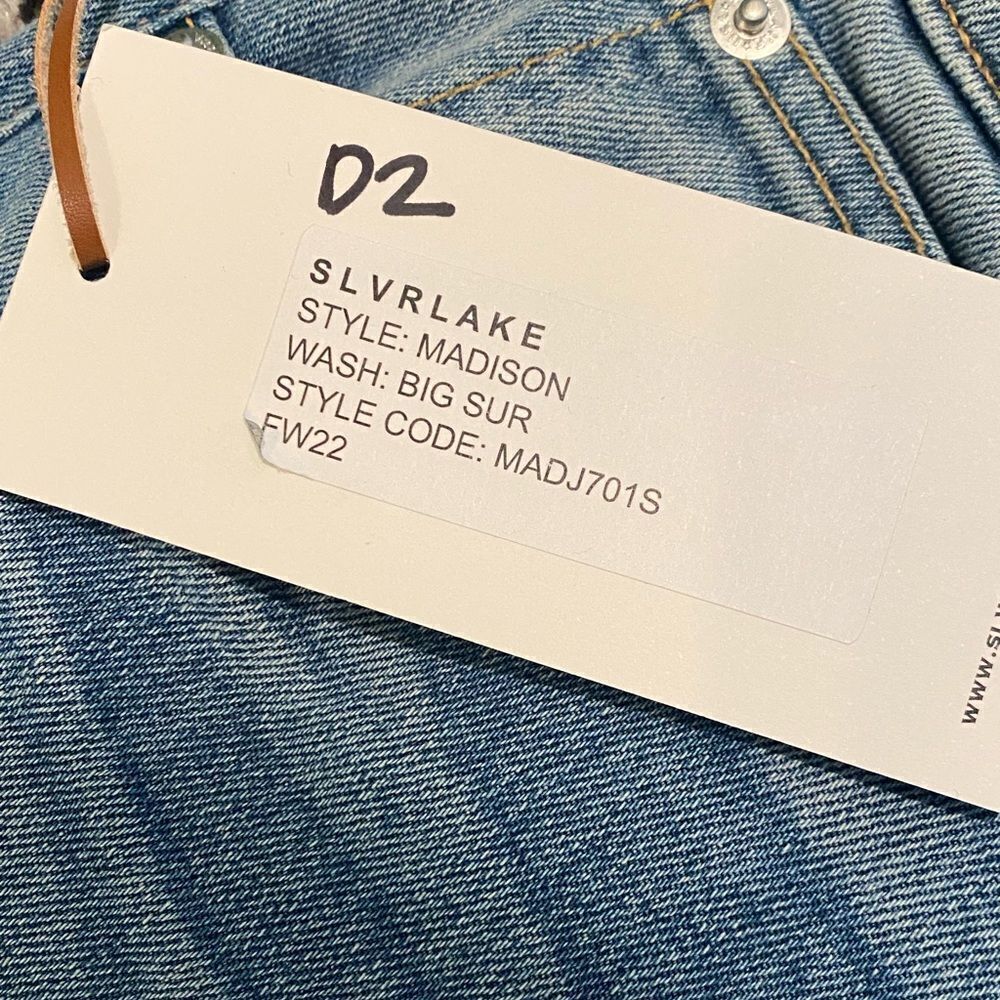 NWT Women’s SLVRLAKE Madison Jeans in Big Sur wash Size 26 - Picture 4 of 6
